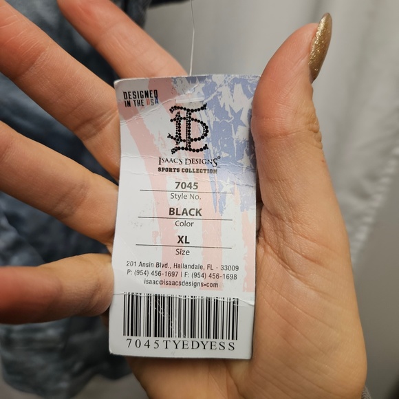 3for$25 Isaac Designs tie dye tye dye black grey white t-shirt hoodie shirt NWT - Picture 4 of 11